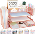 OPNICE Desk Organizers and Accessories, 4-Tier Desktop File Organizer by OPNICE