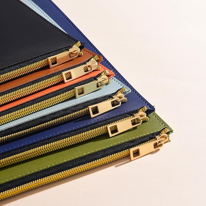 PU Leather A4 File Folder Zipper Document Holder Envelope Folder Case - Image 9
