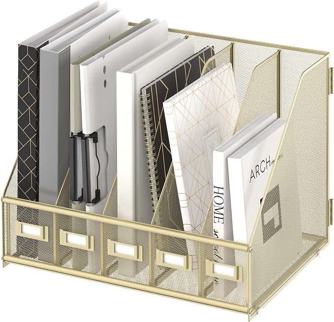 SUPEASY Desk Organizers Metal Desk Magazine File Holder by SUPEASY