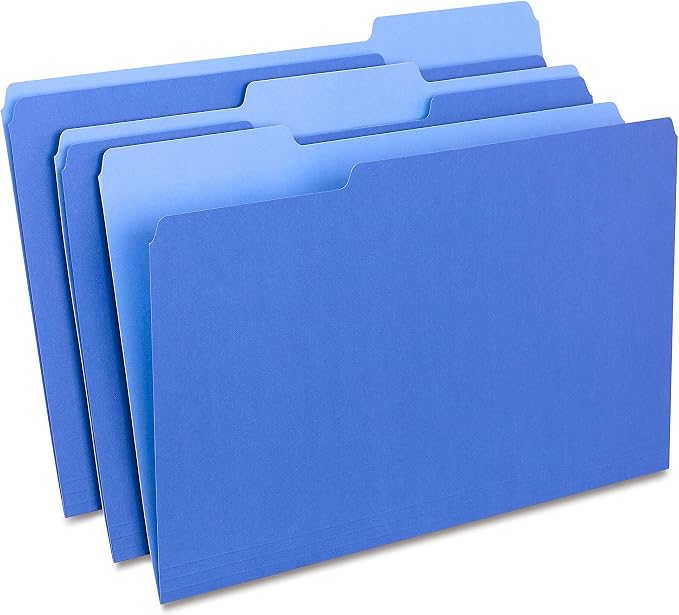 Staples File Folders, Legal Size, 1/3‑Cut Tabs, Durable Paper Stock, 200/Carton by Staples