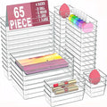 Manalete Drawer Organizers Set of 65, 4 Sizes Clear Plastic Drawer Organizers by Manelete