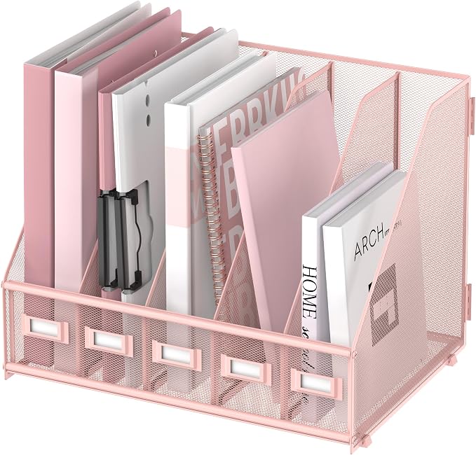 SUPEASY Desk Organizers Metal Desk Magazine File Holder by SUPEASY