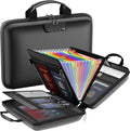 Fireproof File Organizer with Lock, Hard Case Fireproof Document Box with 13 by Tamfile