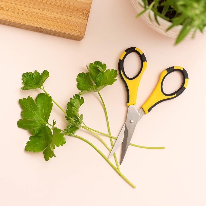 American Crafts Cutter Bee Herb Scissors 4/Pkg-Yellow/Black - Image 8