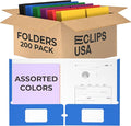 Folders with Pockets 2 Pocket Folders Bulk Holds 100 Sheets Assorted Colors by VEEBOOST