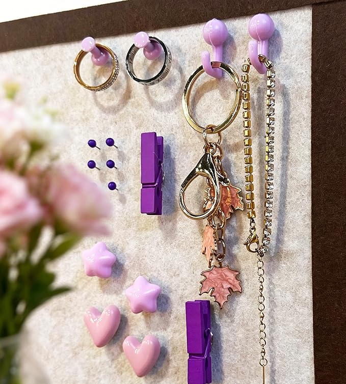 KEYDUACU 150 Pcs Purple Push Pins Set, Metal Thumb Tacks, Decorative Push Pins - Image 3
