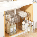 Vtopmart 2 Pack Higher Bathroom Organizer, 2 Tier White Under Sink Organizers by Vtopmart