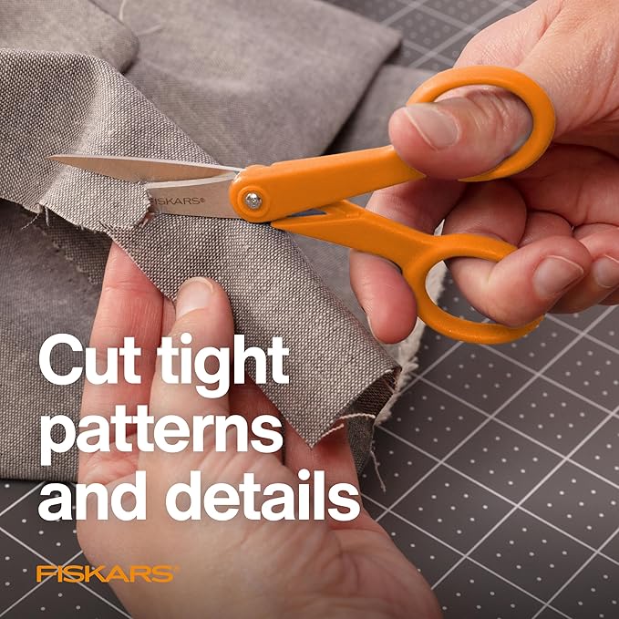 Fiskars Original Orange Handled Scissors 2-Piece Set, Paper and Fabric Supplies - Image 4