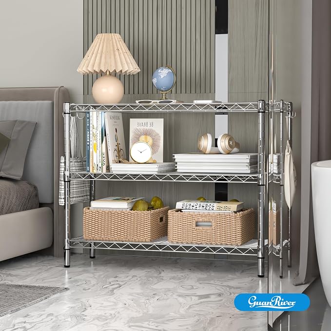 Guan River 3-Shelf Adjustable Metal Wire Shelving, Sturdy and Durable, Storage - Image 8