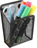 Magnetic Pencil Holder, Mesh Stainless Steel Pen Basket, Metal Writing Utensil by Sanpaint