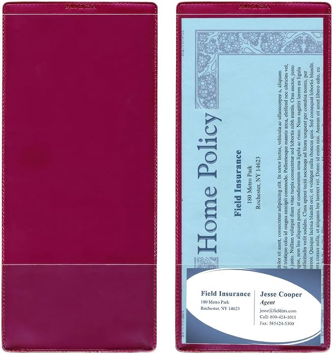StoreSMART - Metallic Maroon Plastic Policy Holders - 100 Pack - INS30-MM-100 by StoreSMART