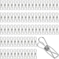 100 Pcs Paper Clips Metal Wire Hollow Out Clothespins Multi Purpose Utility by Sabary