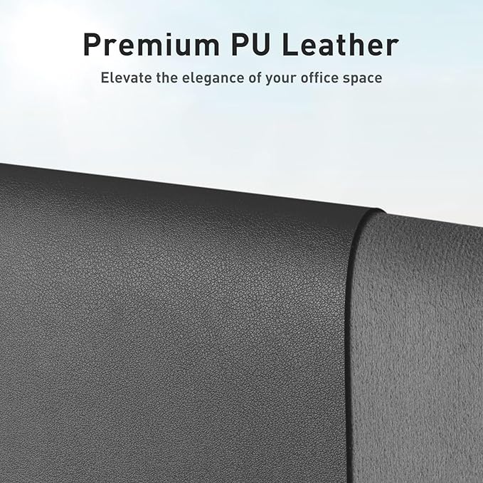 Leather Desk Pad Protector, Mouse Pad, Office Desk Mat, Non-Slip PU Leather - Image 2