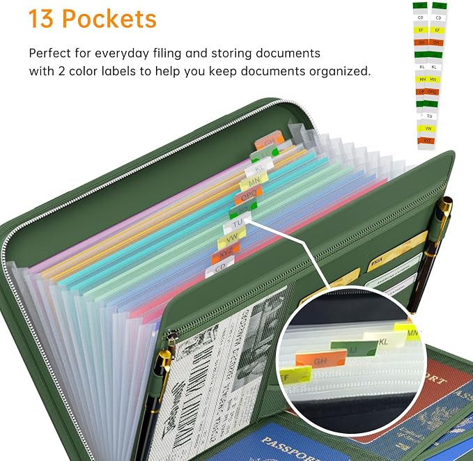 Tamfile Fireproof Accordion File Organizer - Image 7