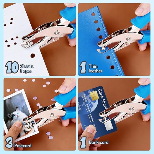 2 Pcs Hole Punch, 1/4" and 1/8" Hole Puncher - Image 6