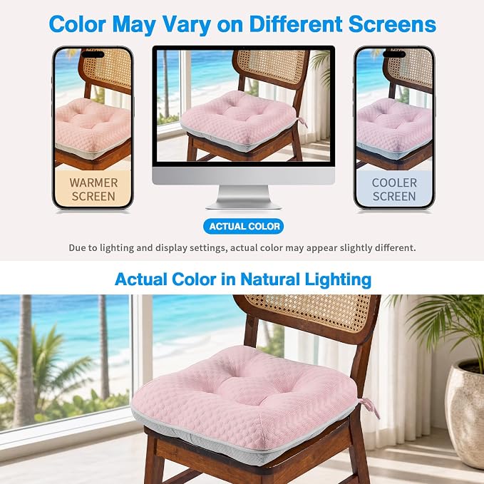 BETU Cooling Chair Cushions Set of 4, 3.5” Thick Seat Cushions, Breathable - Image 8
