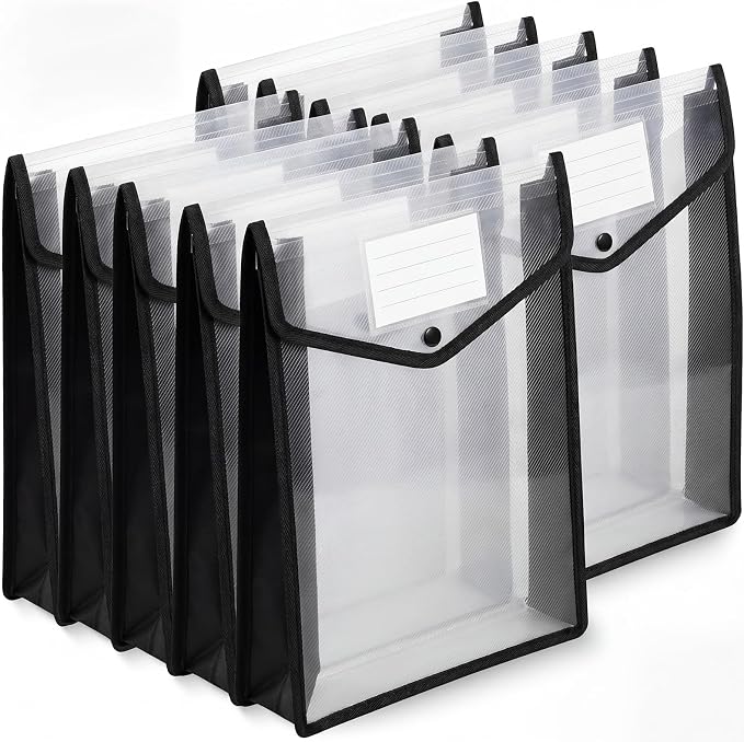 Epakh 10 Pieces Plastic File Folders Envelope Expanding File Wallet Organizer by Epakh
