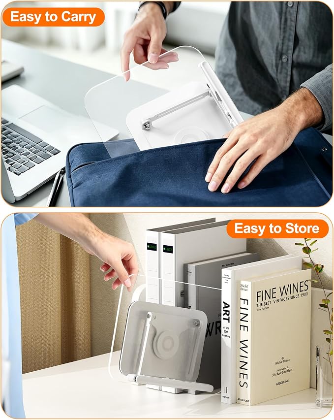 Acrylic Book Stand for Reading, Adjustable Book Holder - Image 5