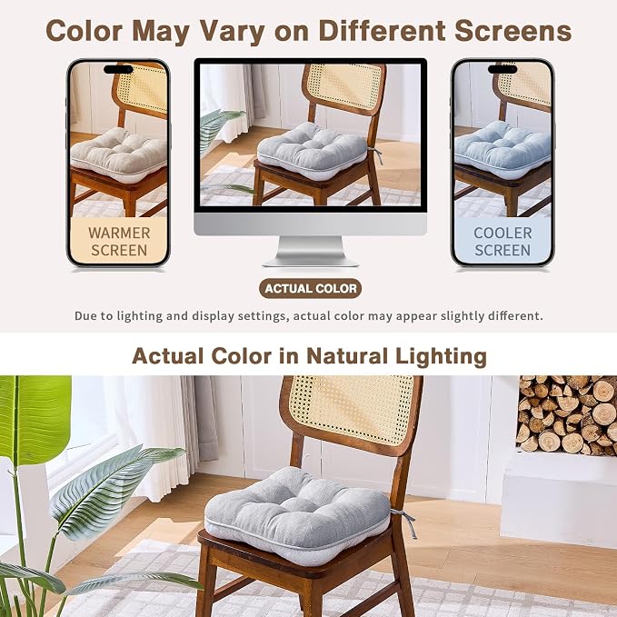 BETU Chair Cushions for Dining Chairs Set of 4, 3.5" Thick Kitchen Table Chair - Image 6