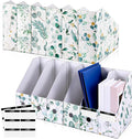 PerKoop 6 Pcs Decorative Magazine File Holders Floral Foldable File Folders by PerKoop