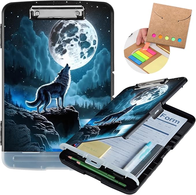 Clipboard with Storage, Heavy Duty Plastic Storage Clipboard with Low Profile - Image 2