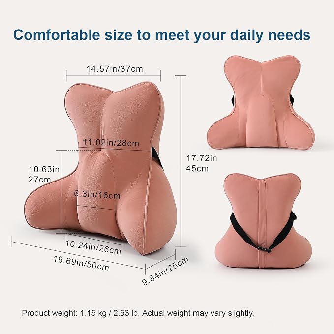 Lumbar Support Pillow for Office Chair, Recliner & Car Seat, Ergonomic Back - Image 2