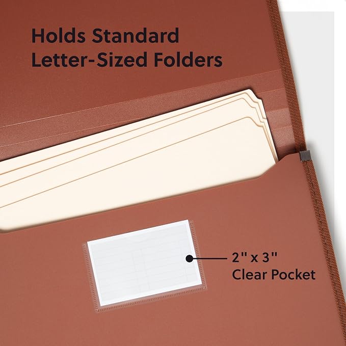 Smead Tuff Premium Poly Wallet, Accordion File Organizer - Image 5