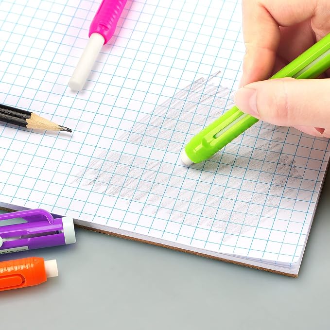 Retractable Mechanical Eraser Pen, Pen-Style Erasers, 5 Pack - Image 7