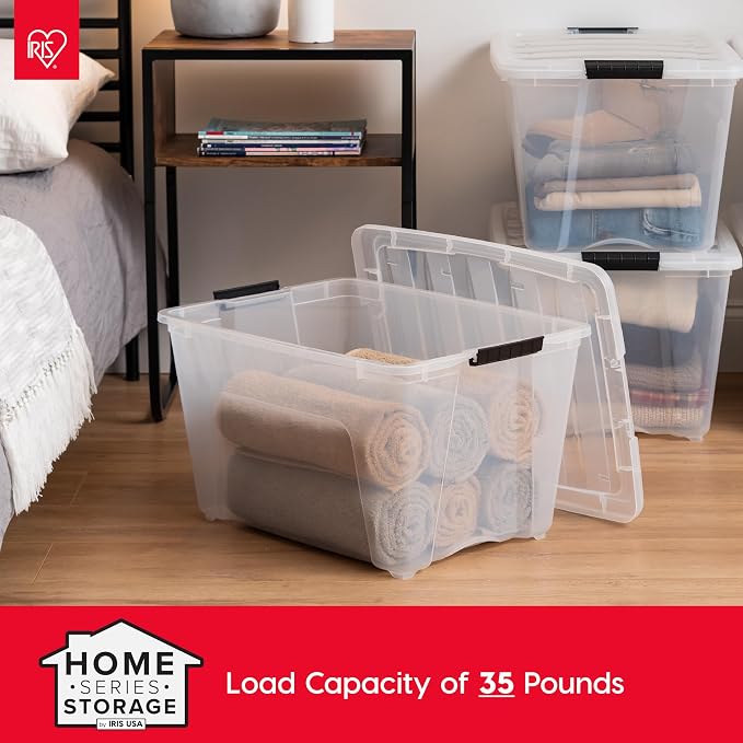 IRIS USA 54 Qt Stackable Plastic Storage Bins - Image 10