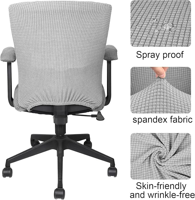 Tallew 8 Pcs Office Chair Covers Set Computer Universal Protective Stretchable - Image 3
