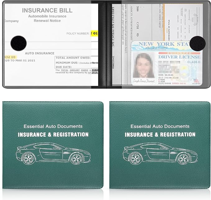 UYYE Car Registration and Insurance Card Holder, Vehicle Glove Box Car Organizer by UYYE