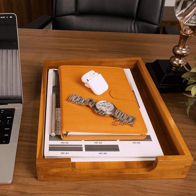 KOLWOVEN Wood Letter Tray -Load Documents Tray - Image 5