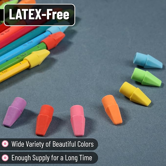 Mr. Pen- Pencil Erasers Toppers, 120 Pack, Latex Free, No Smudge | Mr Pen - Image 4