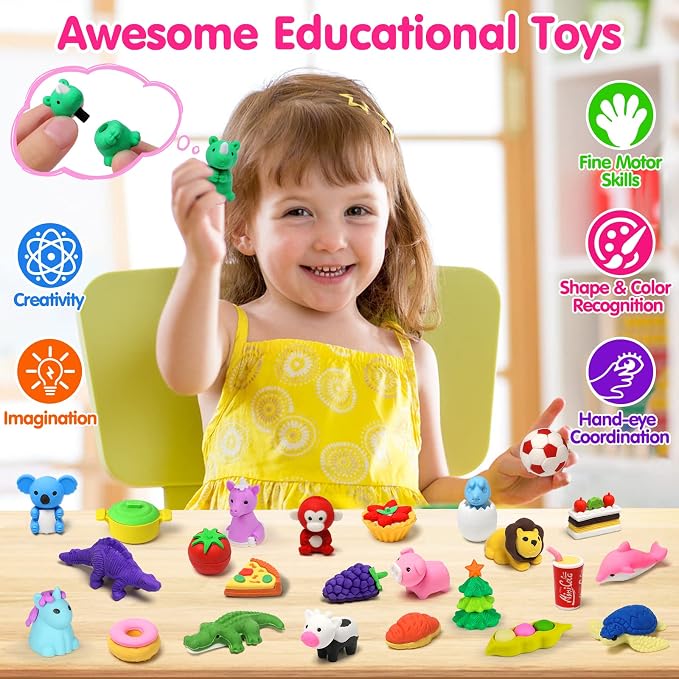 Arscniek 110 Pack Animal Erasers - Image 5