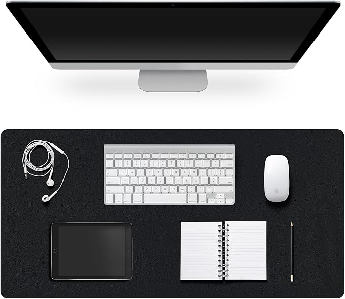 Leather Desk Pad Protector, Non-Slip Desk Pad, on-Slip PU Leather Large Mouse by CADONO