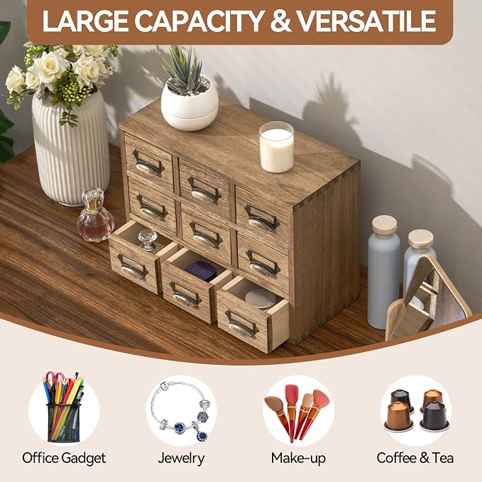 KIRIGEN Wooden Desk Storage Cabinet - Image 9