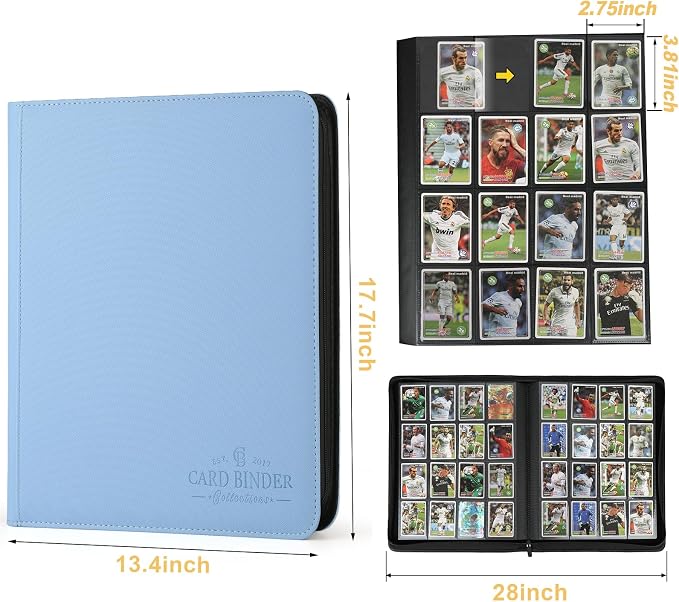 16-Pocket Business Card Binder holds 1024 Cards, Premium Diamond PU Leather - Image 2