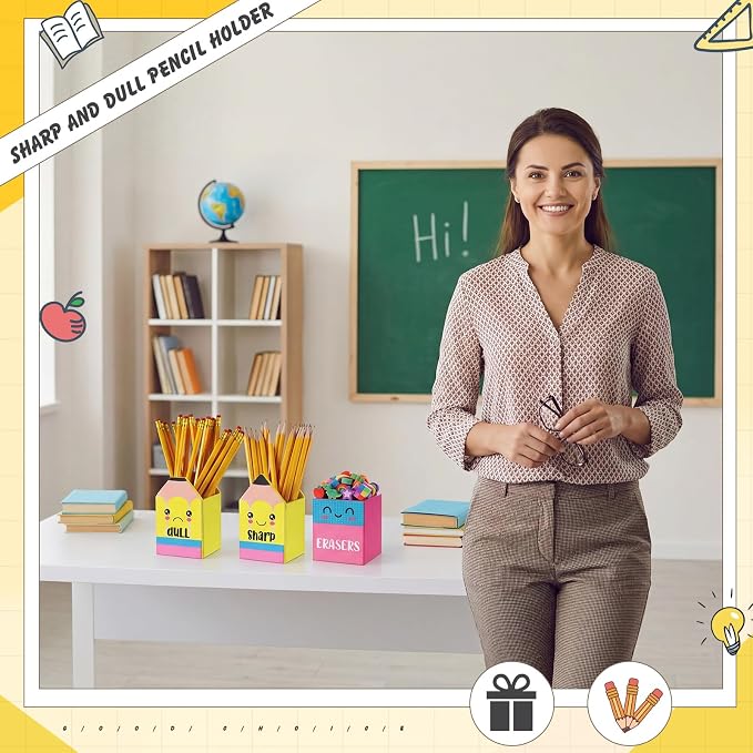 Gilprop 3 Pcs Back to School Sharp and Dull Pencil Holder - Image 5