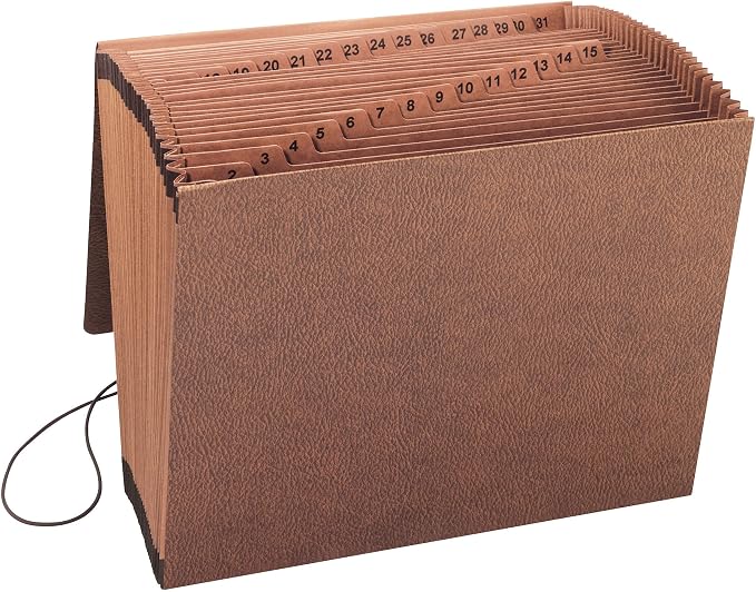 Smead TUFF Expanding File, 31 Pockets, Flap and Cord Closure, Letter Size by SMEAD