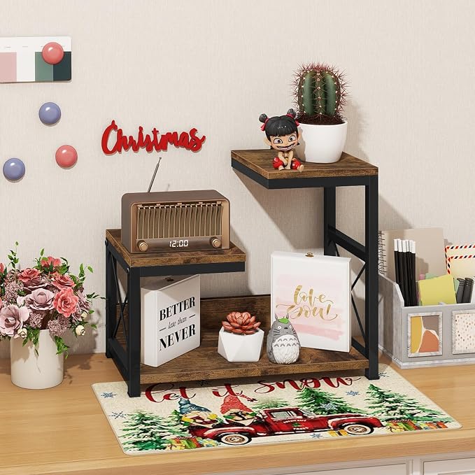 ELITEROO Desktop Shelf Organizer, 3 Tier Office Shelves, Wood Desk Organizers - Image 7