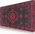 Victorian Gothic Floral Desk Mat Black Red Baroque Desk Pad Dark Academia XXL by Nasdalgias