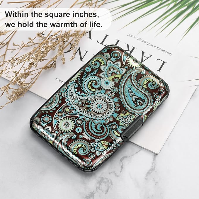 ELFISH Mini RFID Aluminum Wallet Credit Cards Holder Business Card Case Metal - Image 6