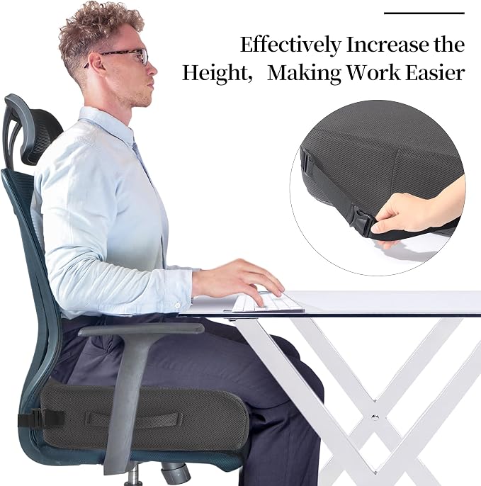 MABOZOO Extra Thick Chair Cushions, Office Chair Booster Seat Cushion to Raise - Image 6