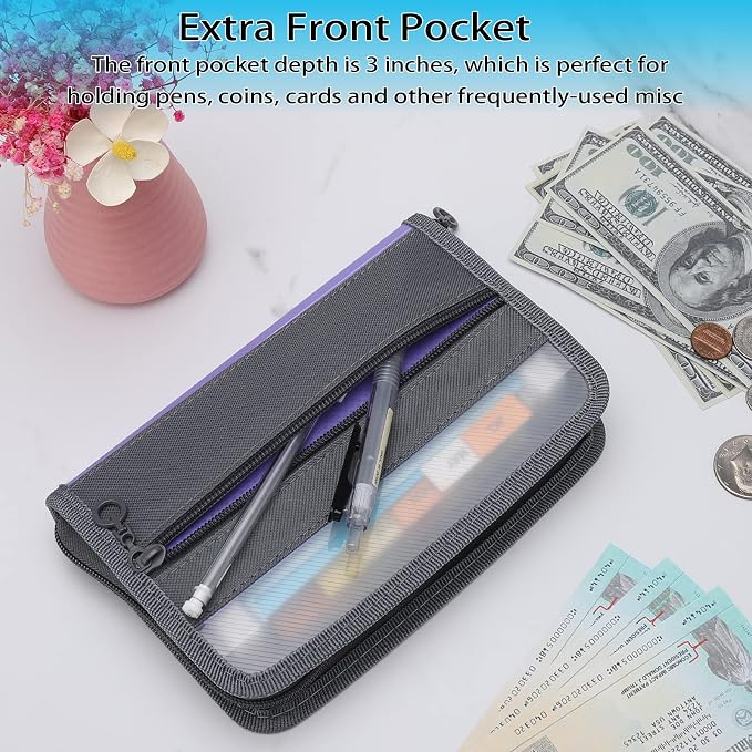 NAFY Small Accordion File Organizer, A6 Size 13 Pockets Coupon Receipt Holder - Image 4