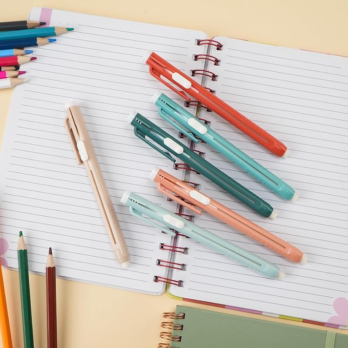 Mr. Pen- Retractable Mechanical Eraser Pens, 6 Pack, Coral Colors | Latex-Free - Image 7