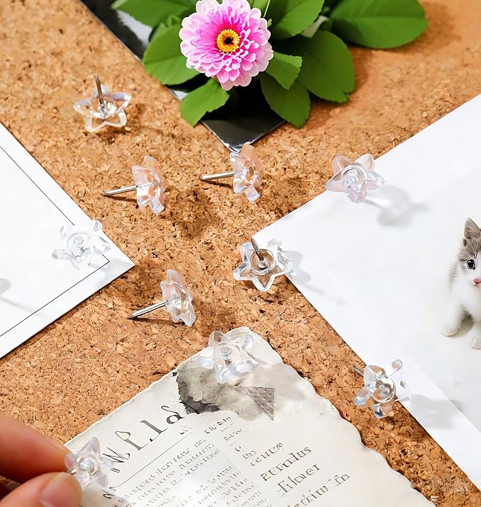 150PCS Clear Push Pins Tacks, Thumb Tacks - Image 5