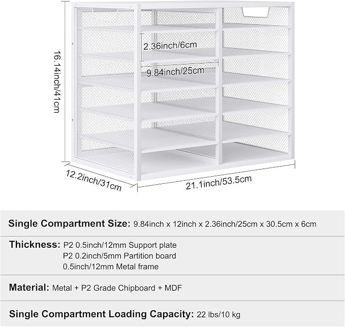 Mail Sorter for Desk, Countertop Literature Organizer, Student Mailbox for - Image 6