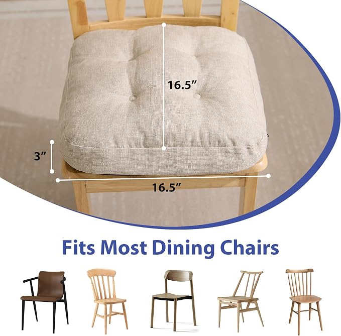 IASEAHK Chair Cushions for Dining Chairs, Dining Chair Cushions, Tufted Indoor - Image 3