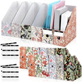 PerKoop 12 Pcs Decorative Magazine File Holders Floral Foldable File Folders by PerKoop