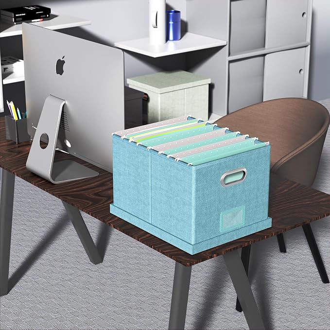 Oterri 2 Pack File Storage Organizer Box, Filing Box, Portable File Box - Image 7